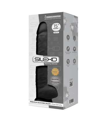 SILEXD SILIKONDILDO MODELL 1 15" SCHWARZ