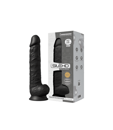 SILEXD SILIKONDILDO MODELL 1 15" SCHWARZ