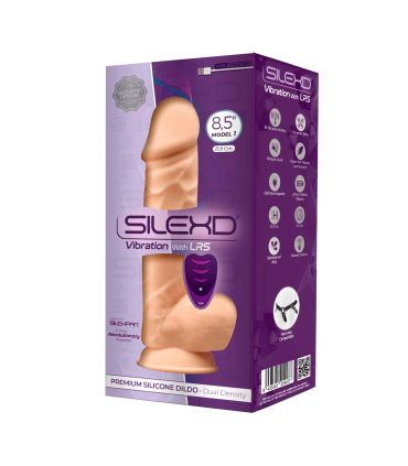 SILEXD SILIKONVIBRATOR USB MODELL 4 8'5" FLESH + LRS FERNBEDIENUNG