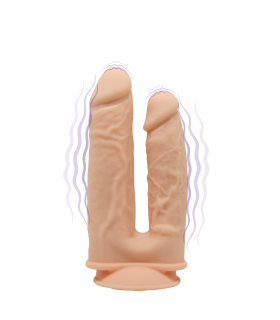 Gode SILEXD en silicone double pénétration, modèle 1,7" + 8" avec vibration USB