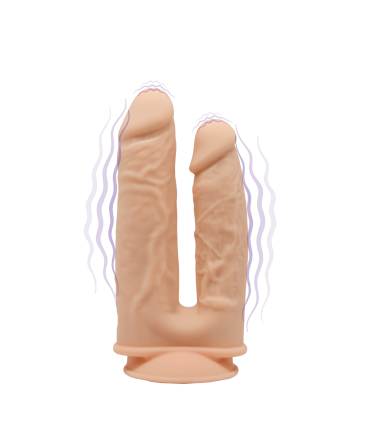 SILEXD DOUBLE PENETRATION SILICONE DILDO MODEL 1 7"+ 8" W/ USB VIBRATION