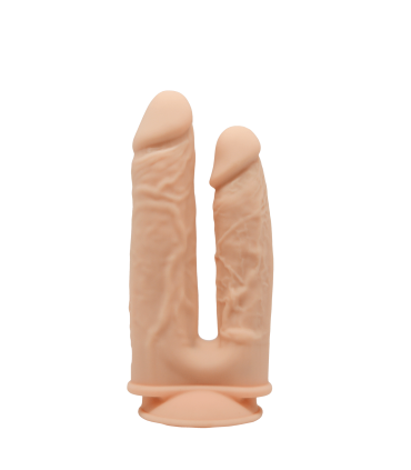 SILEXD DILDO SILICONE DOUBLE PENETRATION 7" + 8" WITH VIBRATION USB + LRS REMOTE CONTROL
