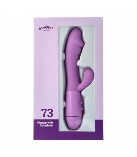 Nº 73 VIBRATOR WITH STIMULATOR PURPLE