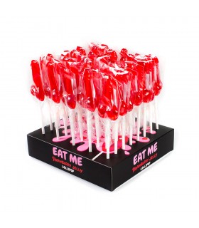 STRAWBERRY PENIS LOLLIPOP DISPLAY (40 UNITS)