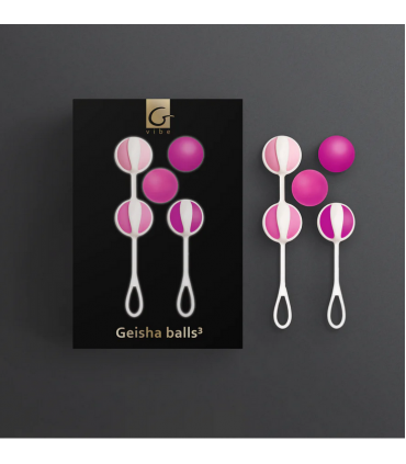 BOULES CHINOISES 3 BOULES DE GEISHA ROSE