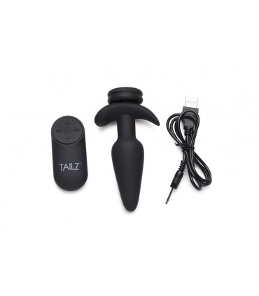 PLUG VIBRADOR C/ MANDO Y 3 COLAS DIFERENTES