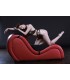 POSTURAS SOFA COUCH CHAISE LOUNGE ROSSO