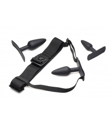 SET 3 PLUG EN SILICONE AVEC HARNAIS