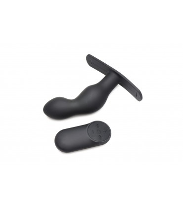 VIBRATING PROSTATE PLUG W/ SILICONE CONTROL AND W/ HARNESS