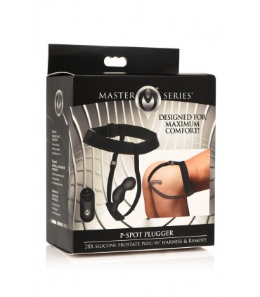 VIBRATING PROSTATE PLUG W/ SILICONE CONTROL AND W/ HARNESS