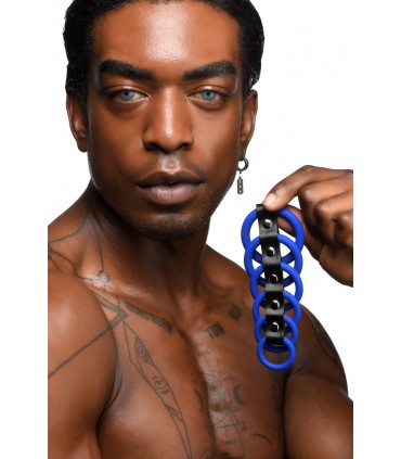 ANILLOS X 6 CASTIDAD PENE AZUL