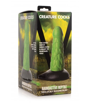 DILDO SILICONA RADIOACTIVE REPTILE 19 CM X 6'1 CM