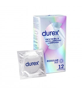 DUREX INVISIBLE LUBRICATED CONDOMS 12 UNITS + 3 UNITS GIVE ME PLEASURE GIFT