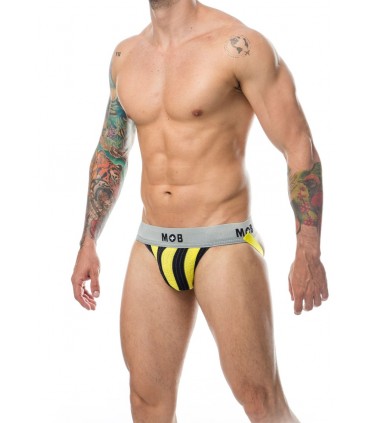 JOCKSTICK DE SPORT JAUNE-NOIR M