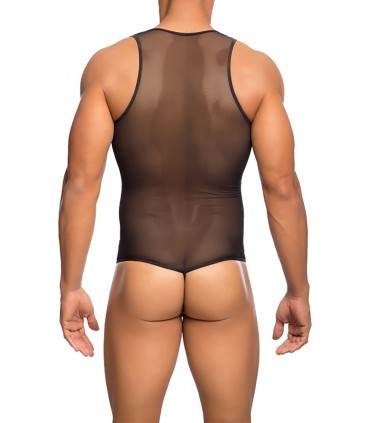 CORPS DE STRING EN MESH NOIR L/XL