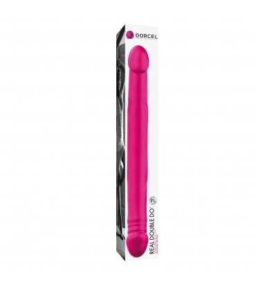 DILDO DOBLE SILICONA REAL DOUBLE DO MAGENTA