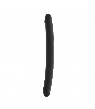DILDO DOUBLE EN SILICONE REAL DOUBLE DO NOIR