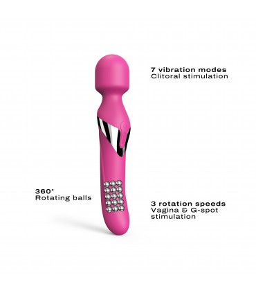 MASSEUR VIBRATEUR DUAL ORGASMS ROSE