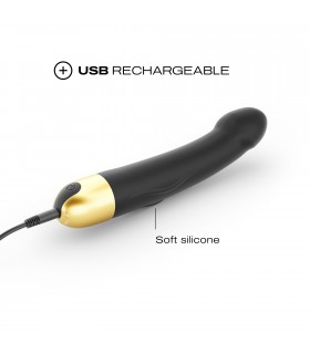 GOLDENER WIEDERAUFLADBARER VIBRATOR AUS SILIKON