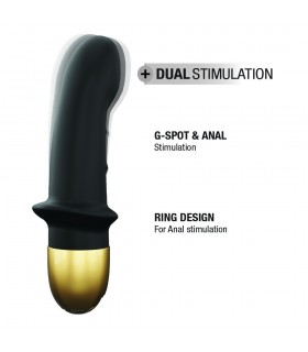 VIBRADOR RECARGABLE MINI LOVER NEGRO-ORO