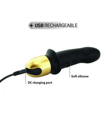 MINI LOVER RECHARGEABLE VIBRATOR BLACK-GOLD