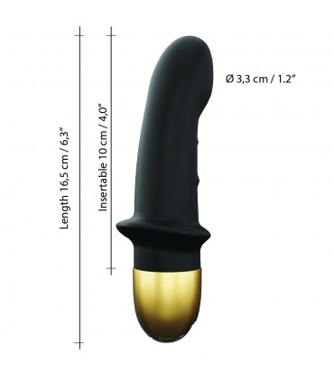 MINI LOVER RECHARGEABLE VIBRATOR BLACK-GOLD