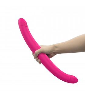 DOUBLE VIBRATOR AND UP AND DOWN SILICONE ORGASMIC DOUBLE DO