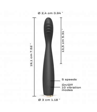 VIBRATORE RICARICABILE NERO G-SLIM
