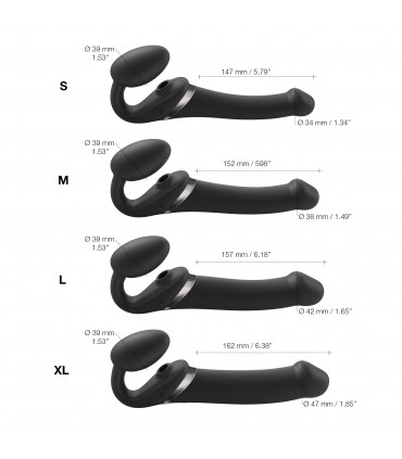 HARNAIS RÉGLABLE MULTI ORGASME NOIR