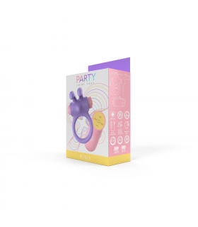 ANNEAU VIBRANT RINY AVEC CONTRÔLEUR USB EN SILICONE LILAS