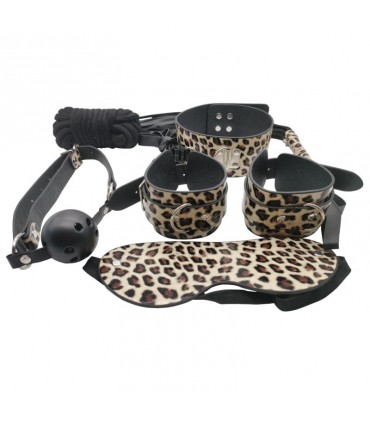 KIT BDSM LEOPARDATO X 7 PEZZI