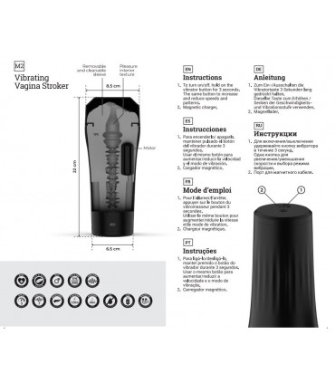 M2 MASTURBATOR VIBRATOR USB VAGINA FLESH