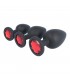 SET PLUG X3 E13 BLACK-RUBY SILICONE