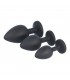 SET PLUG X3 E13 BLACK-RUBY SILICONE