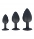 SET PLUG X3 E13 SILICONA NEGRO-RUBÍ