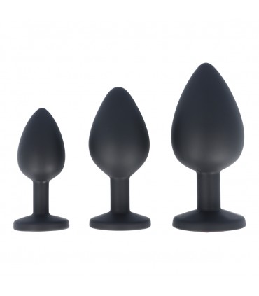 SET PLUG X3 E13 SILICONE NOIR-RUBY