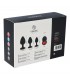 SET PLUG X3 E13 BLACK-RUBY SILICONE