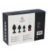 SET PLUG X3 E14 SILICONE NOIR-COEUR RUBIS