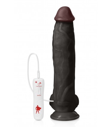THE POWER 31 CM BLACK VIBRATING REALISTIC PENIS