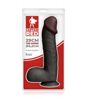 THE SUPER 30 CM BLACK REALISTIC PENIS