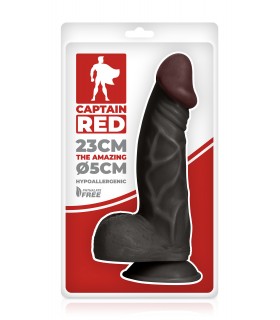 FANTASTISCHER SCHWARZER REALISTISCHER PENIS 23 CM