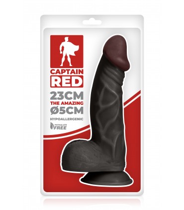 INCREDIBILE PENE NERO REALISTICO 23 CM