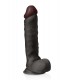 DER INTENSIV SCHWARZE REALISTISCHE PENIS 24 CM