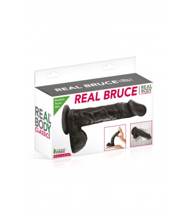 BRUCE PENE REALISTICO NERO 23 CM