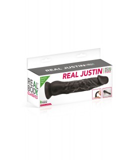 PÉNIS RÉALISTE JUSTIN NOIR 21.5 CM