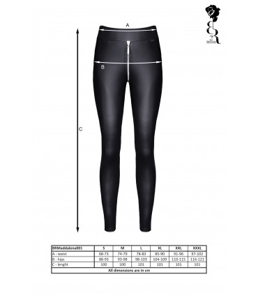 LEGGINGS CON CERNIERA NERI MADDALENA XL