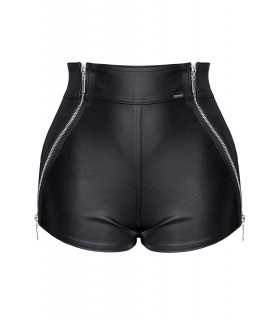 MONICA SHORT CON CERNIERE NERO XL