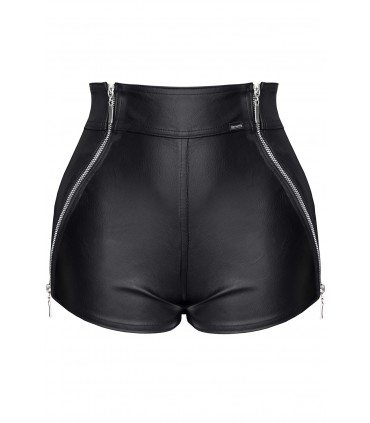 MONICA SHORT CON CERNIERE NERO XL