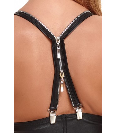 ZITA TANK TOP WITH ZIPPER BLACK L