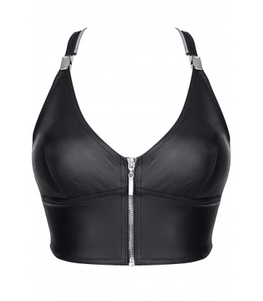 ZITA TANK TOP WITH ZIPPER BLACK L